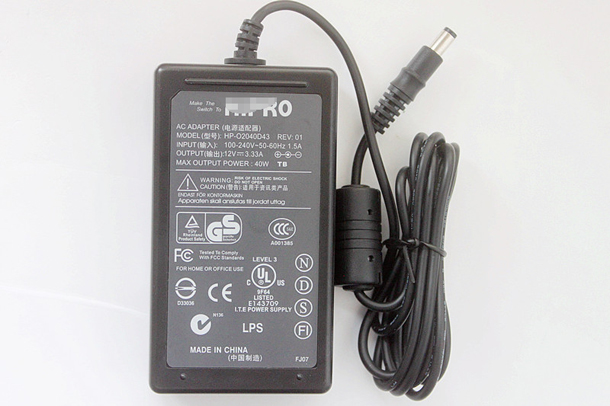 NEW Original HIPRO 12v3.33a 40W HP-O2040D43 AC DC Adapter Power Charger